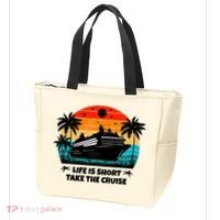 Life Is Short Take The Cruise Funny Cruising Tote Bag thumb 3
