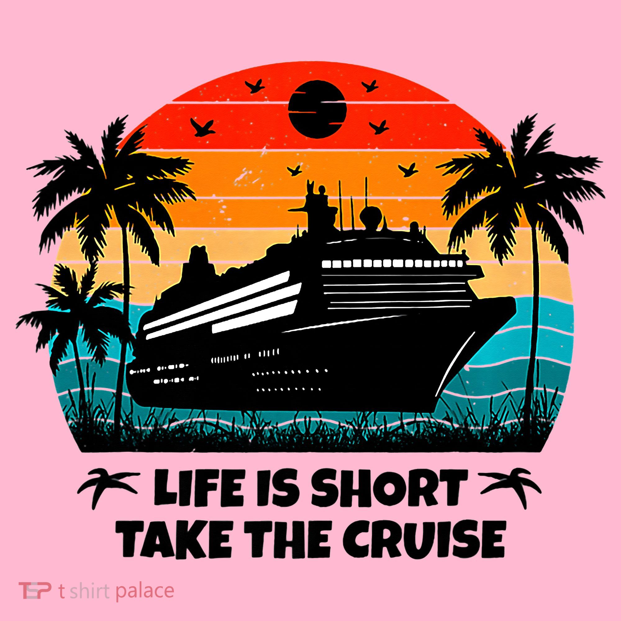 Life Is Short Take The Cruise Funny Cruising Coaster