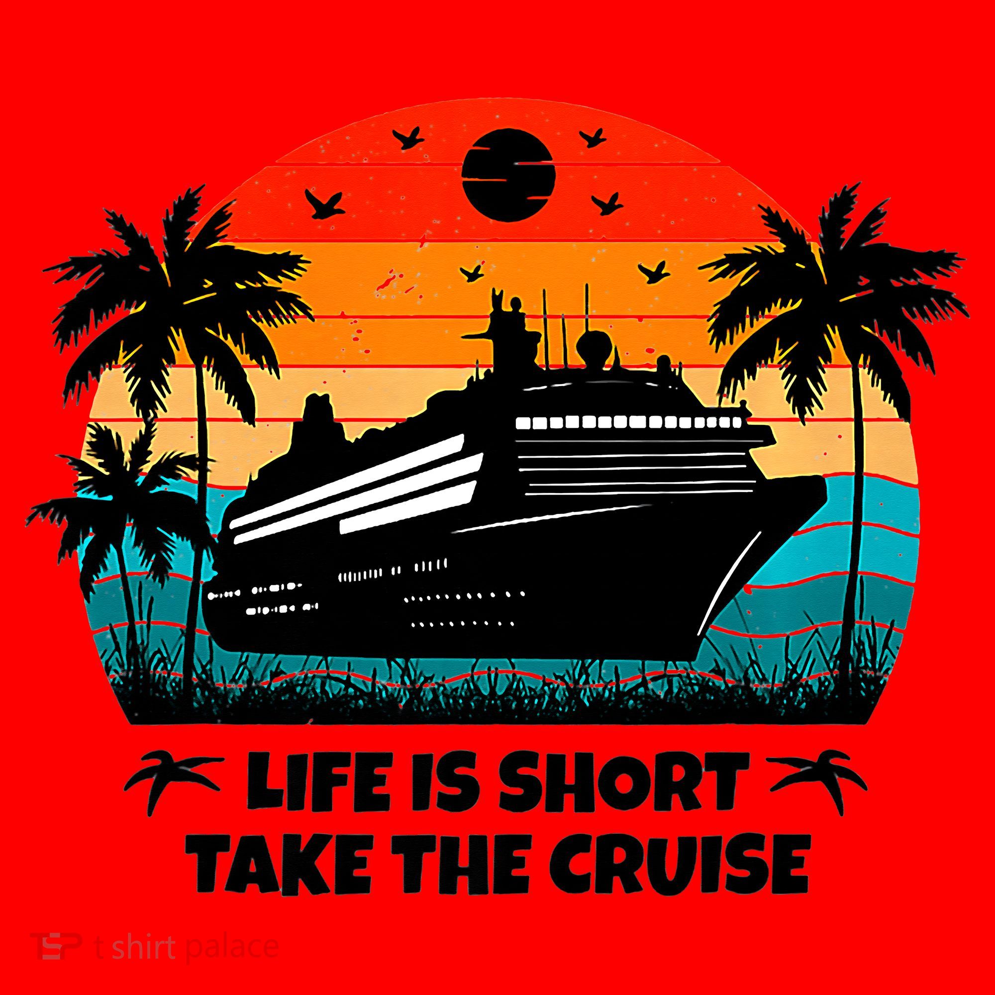 Life Is Short Take The Cruise Funny Cruising Santa Hat