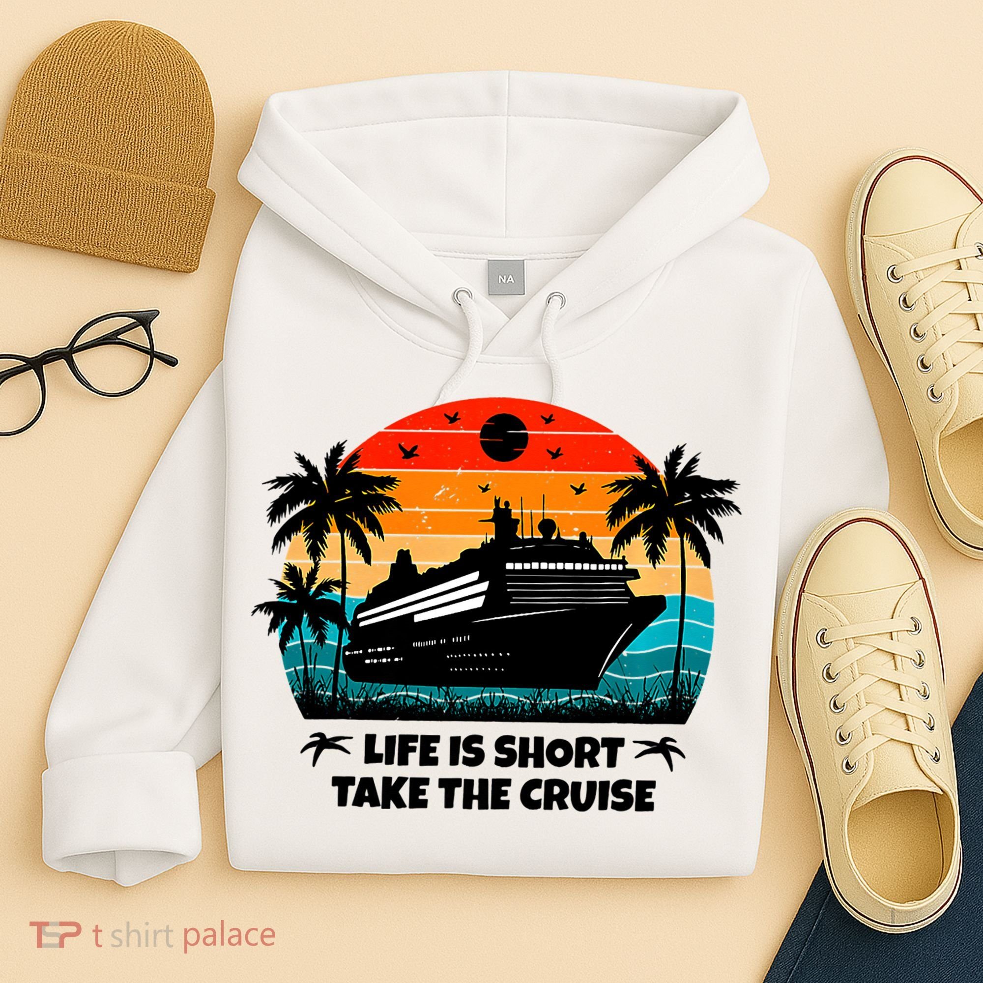 Life Is Short Take The Cruise Funny Cruising Hoodie