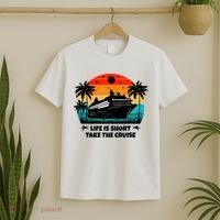 Life Is Short Take The Cruise Funny Cruising T-Shirt thumb 2