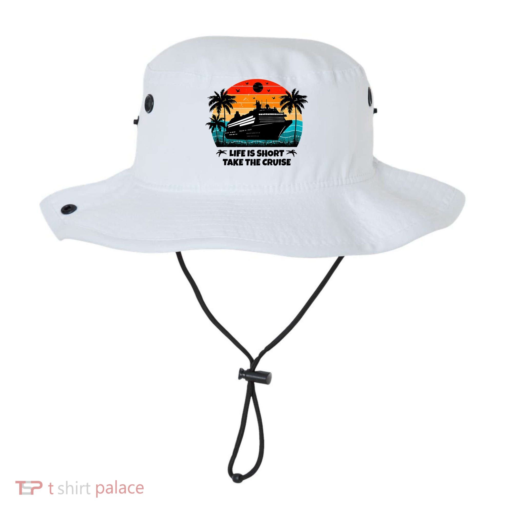 Life Is Short Take The Cruise Funny Cruising Bucket Hat
