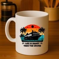 Life Is Short Take The Cruise Funny Cruising Coffee Mug thumb 4