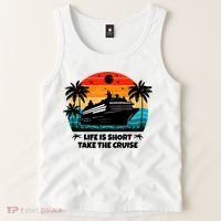 Life Is Short Take The Cruise Funny Cruising Tank Top thumb 2