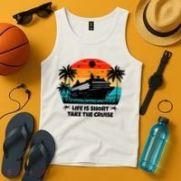 Life Is Short Take The Cruise Funny Cruising Tank Top thumb 4