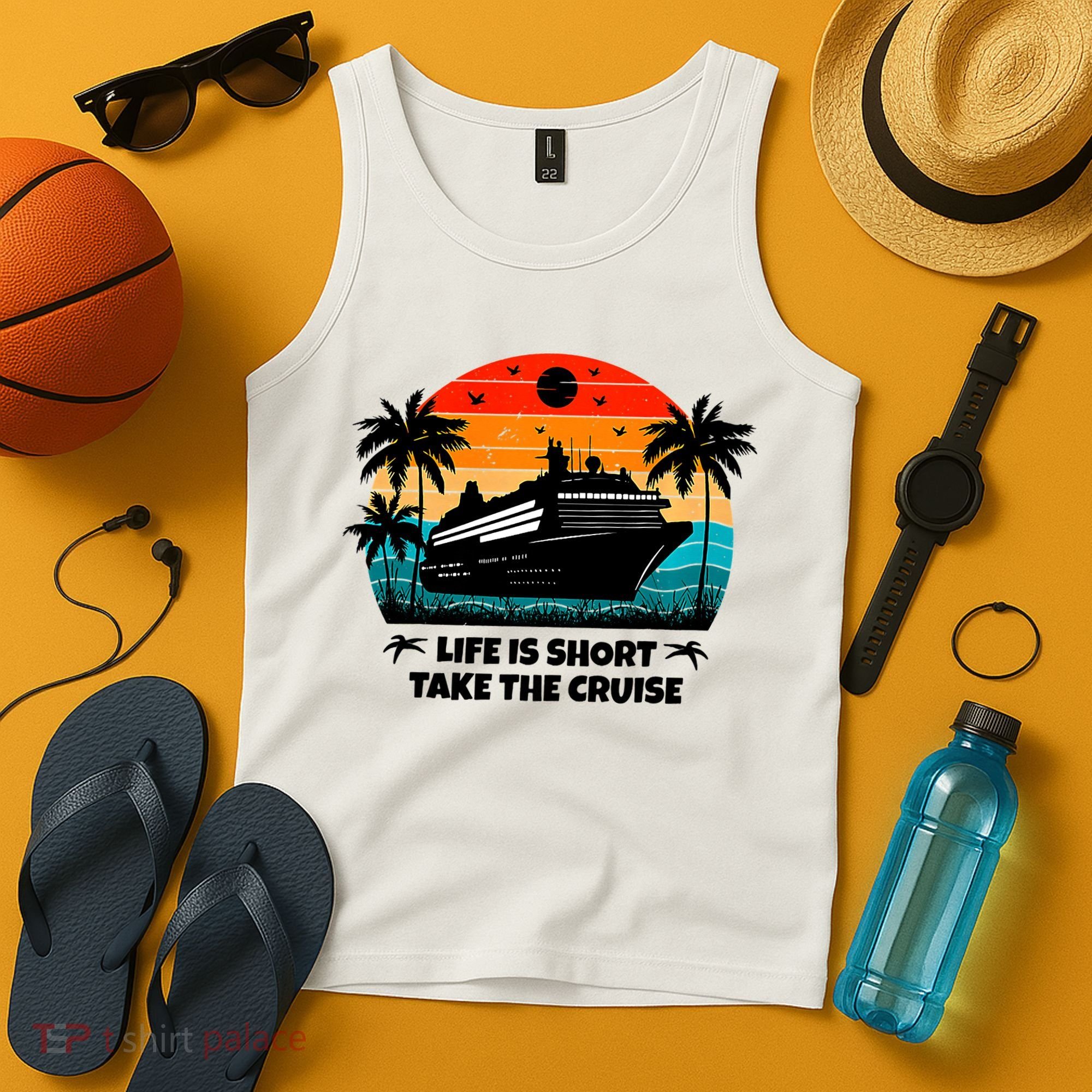 Life Is Short Take The Cruise Funny Cruising Tank Top