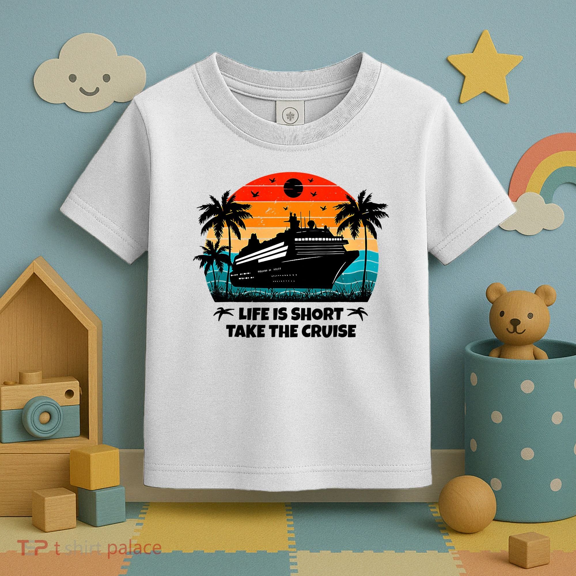 Life Is Short Take The Cruise Funny Cruising Toddler T-Shirt