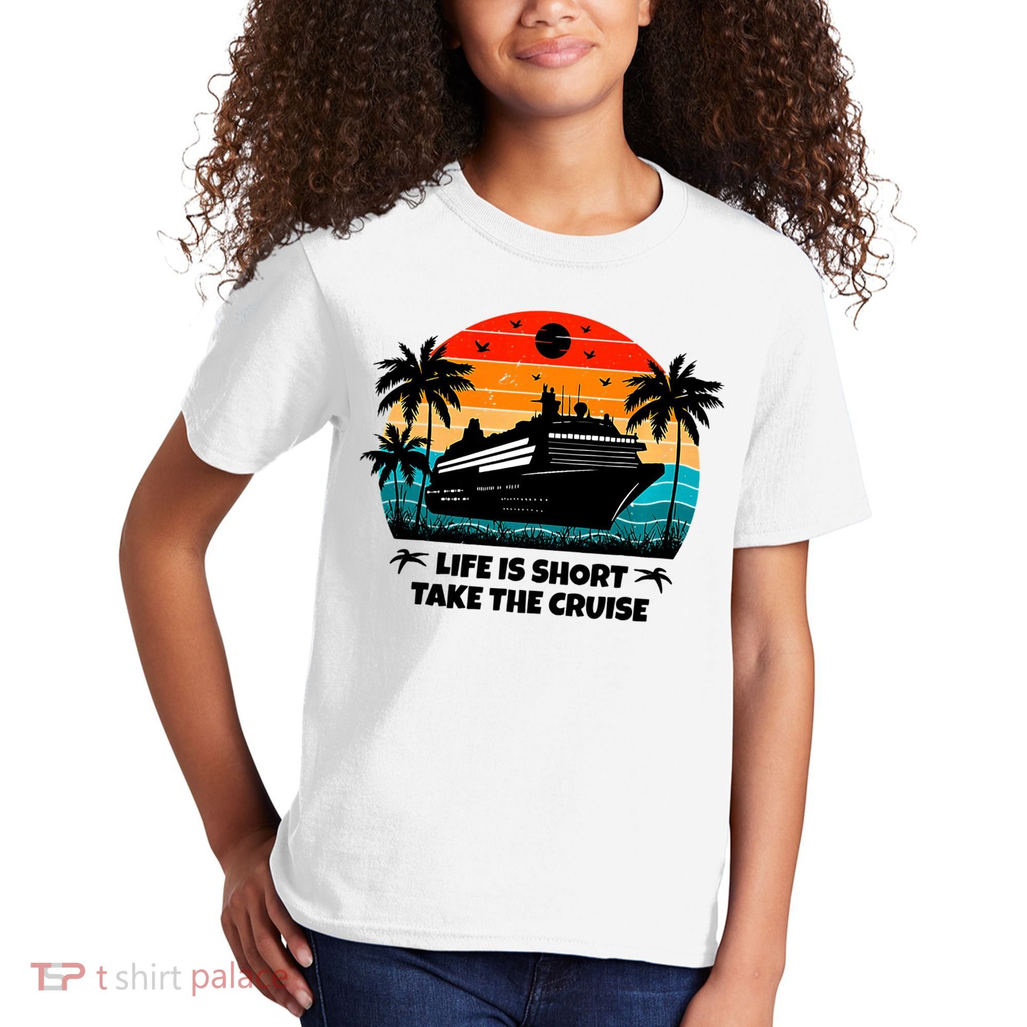 Life Is Short Take The Cruise Funny Cruising Kids T-Shirt
