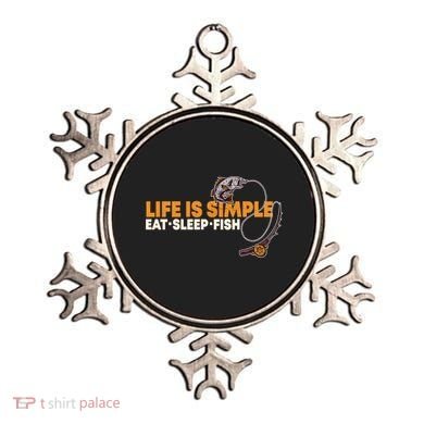 Life Is Simple Eat Sleep Fish Fisher Theme S Cool Gift Ornament