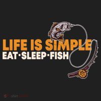 Life Is Simple Eat Sleep Fish Fisher Theme S Cool Gift Hat thumb 2