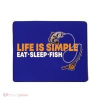 Life Is Simple Eat Sleep Fish Fisher Theme S Cool Gift Mousepad thumb 0