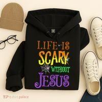 Life Is Scary Without Jesus Halloween Costume Hoodie thumb 4