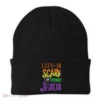 Life Is Scary Without Jesus Halloween Costume Beanie thumb 0