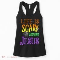 Life Is Scary Without Jesus Halloween Costume Women's Tank Top thumb 0