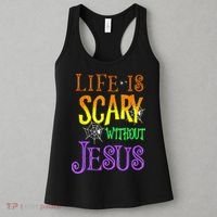 Life Is Scary Without Jesus Halloween Costume Women's Tank Top thumb 3