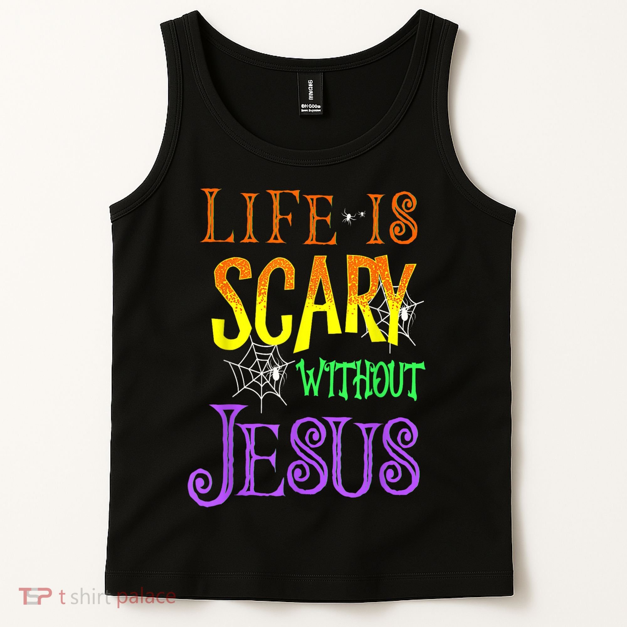 Life Is Scary Without Jesus Halloween Costume Tank Top
