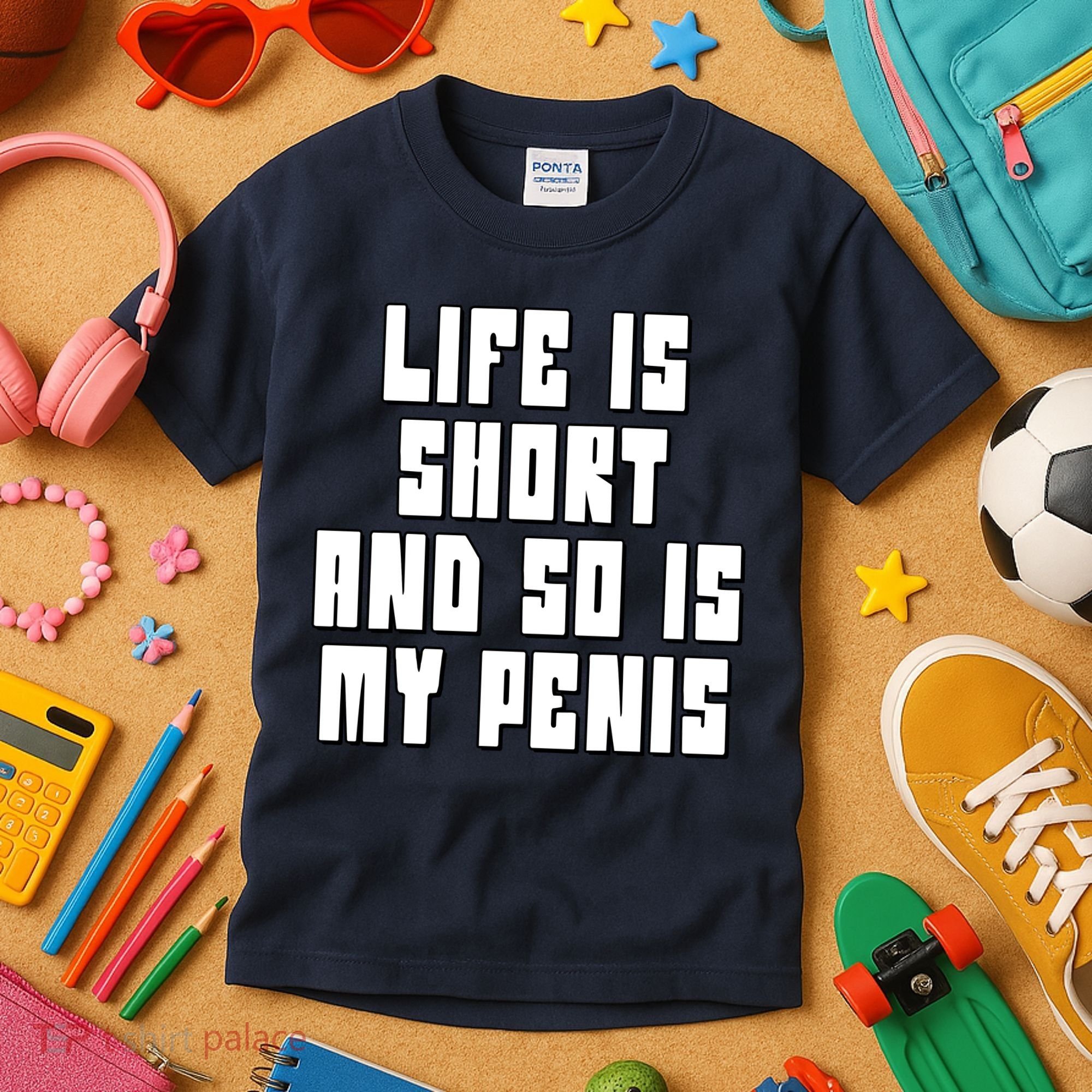 Life Is Short And So Is My Penis Humor Kids T-Shirt