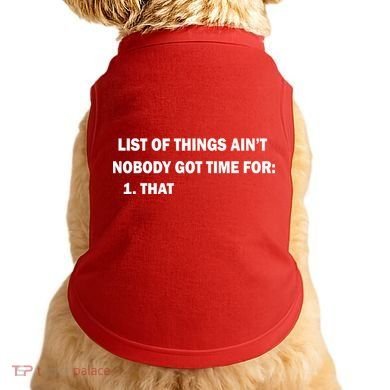 List of things Ain't nobody got time for: 1. That Doggie Tank