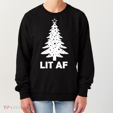 Lit AF Christmas Tree Women's Sweatshirt