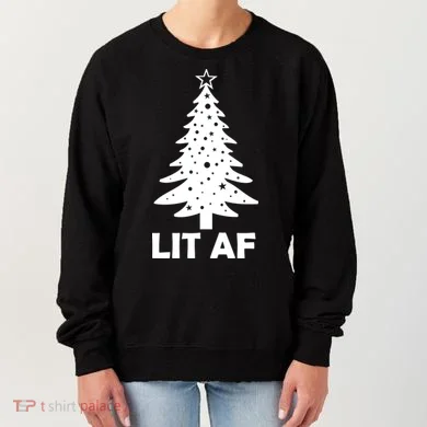 Lit AF Christmas Tree Women's Sweatshirt