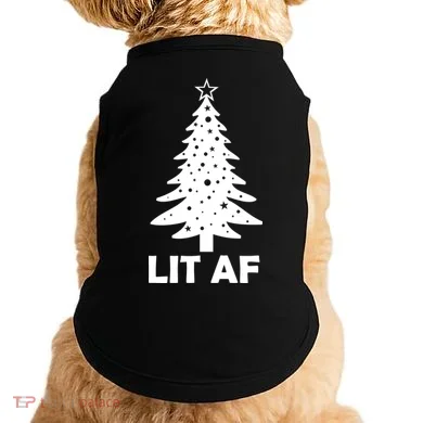 Lit AF Christmas Tree Doggie Tank