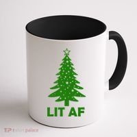 Lit AF Christmas Tree Coffee Mug thumb 1