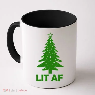 Lit AF Christmas Tree Coffee Mug