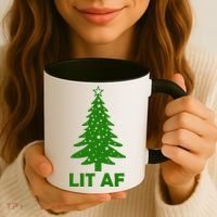 Lit AF Christmas Tree Coffee Mug thumb 3