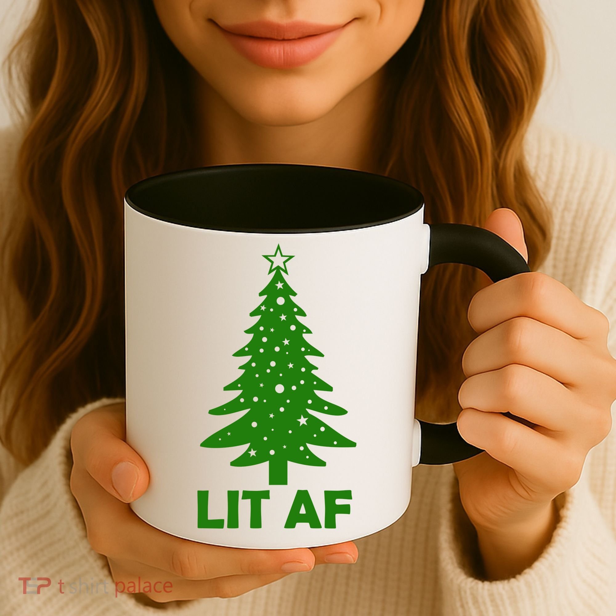 Lit AF Christmas Tree Coffee Mug