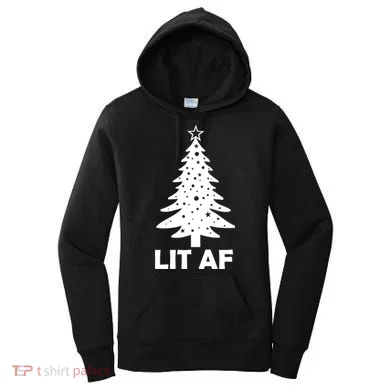 Lit AF Christmas Tree Women's Hoodie