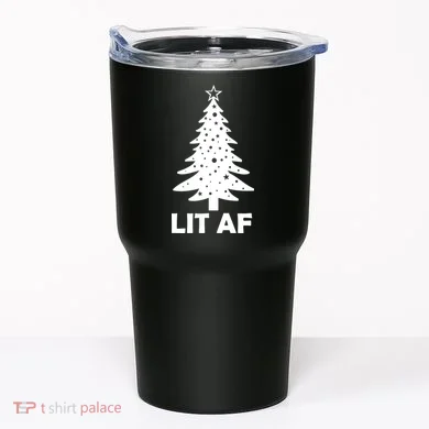 Lit AF Christmas Tree Tumbler