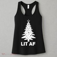 Lit AF Christmas Tree Women's Tank Top thumb 3