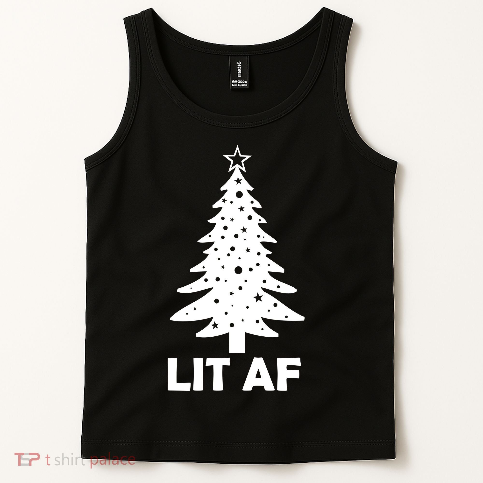 Lit AF Christmas Tree Tank Top