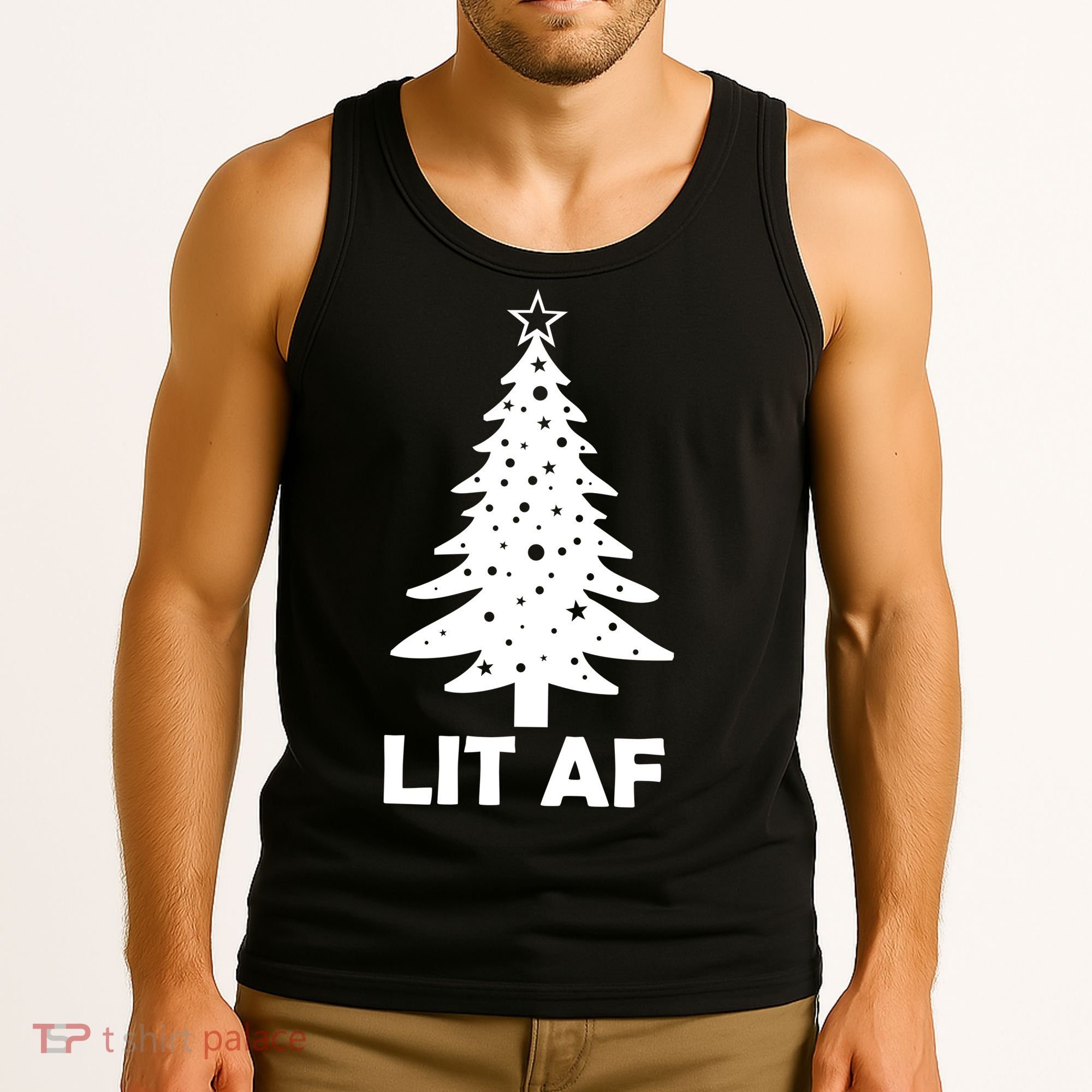 Lit AF Christmas Tree Tank Top