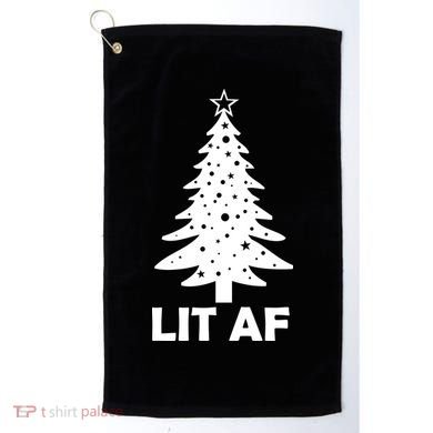 Lit AF Christmas Tree Golf Towel