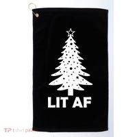 Lit AF Christmas Tree Golf Towel thumb 0