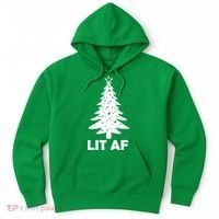Lit AF Christmas Tree Hoodie thumb 0