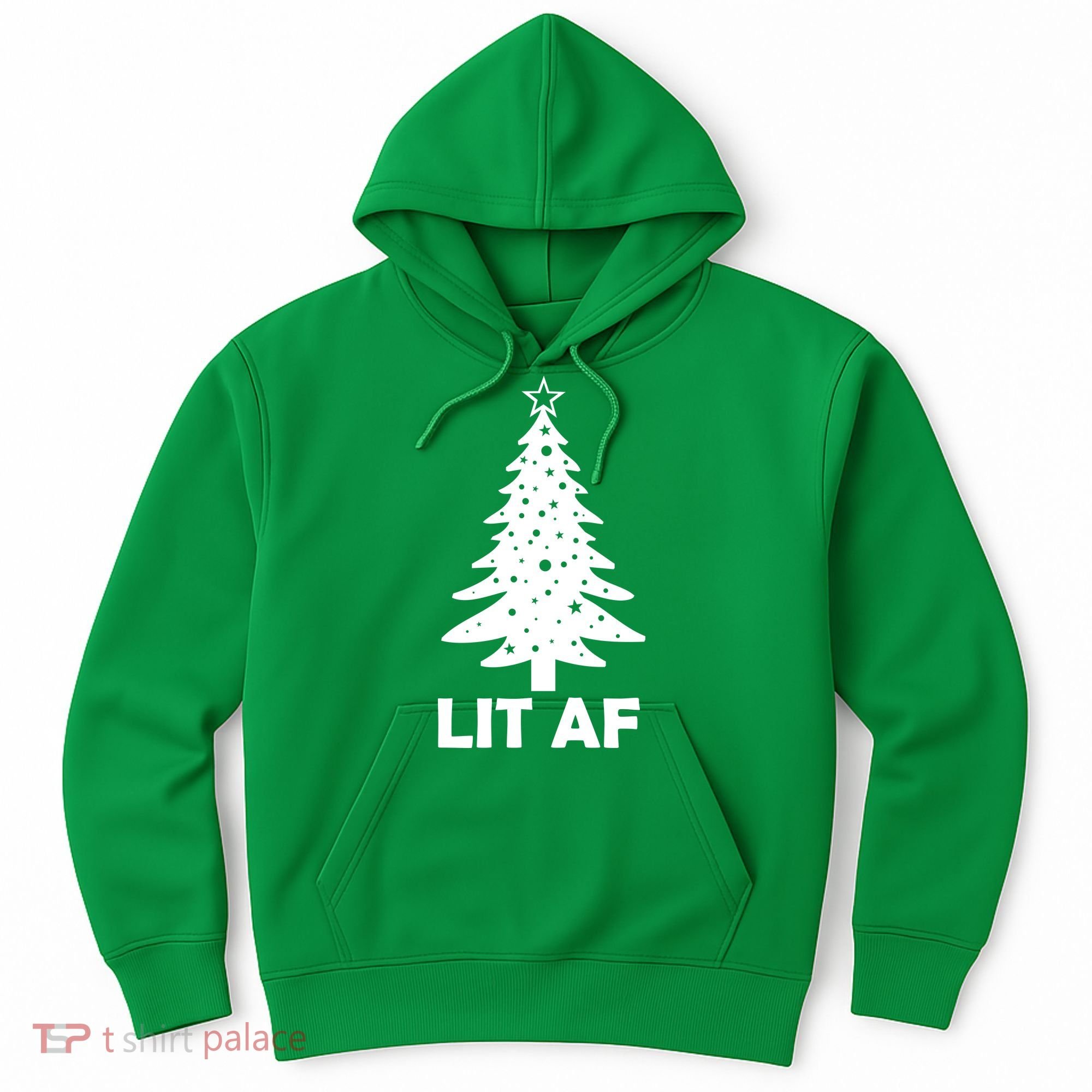 Lit AF Christmas Tree Hoodie