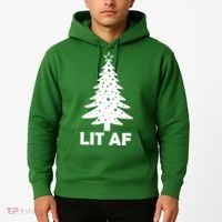 Lit AF Christmas Tree Hoodie thumb 2