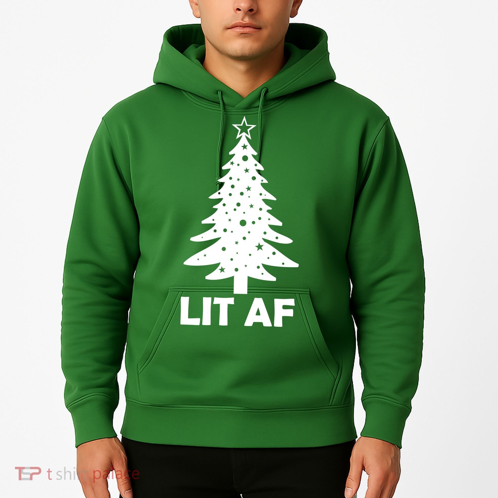 Lit AF Christmas Tree Hoodie