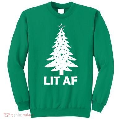 Lit AF Christmas Tree Sweatshirt