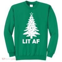 Lit AF Christmas Tree Sweatshirt thumb 0