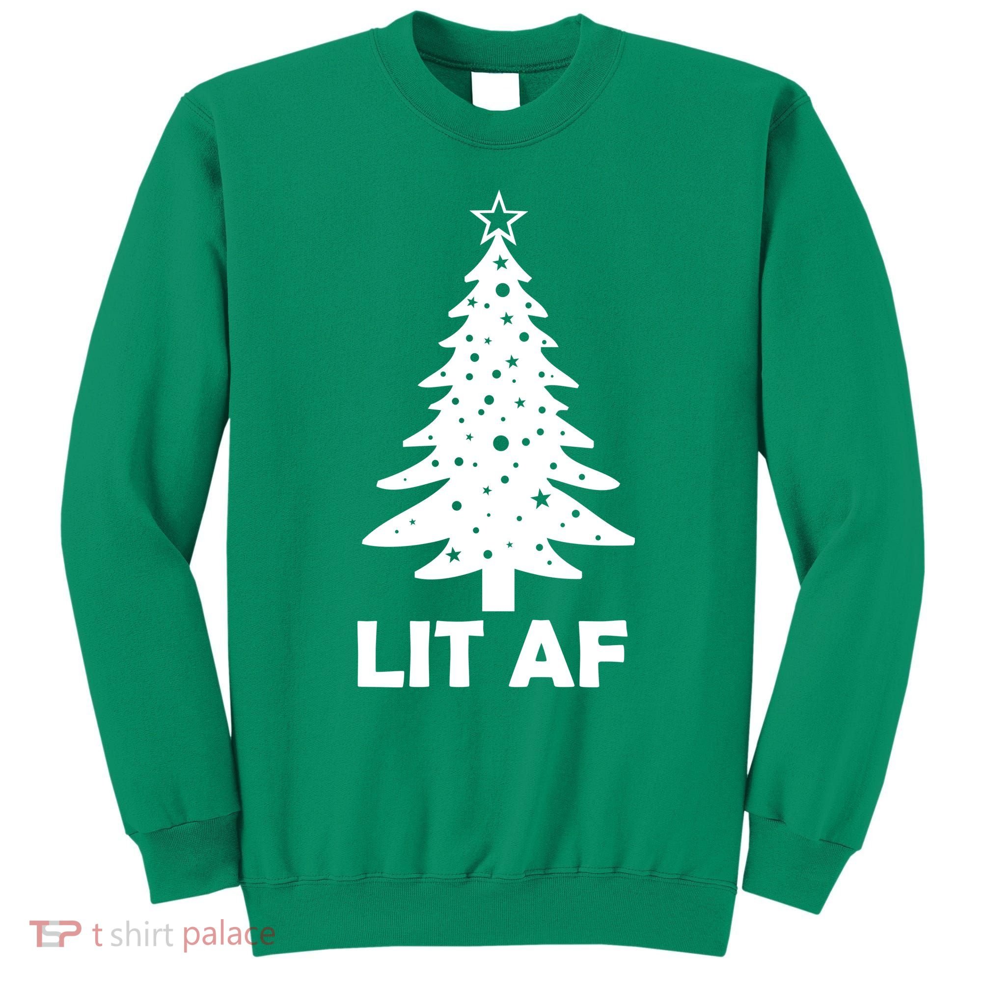 Lit AF Christmas Tree Sweatshirt