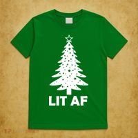 Lit AF Christmas Tree T-Shirt thumb 5