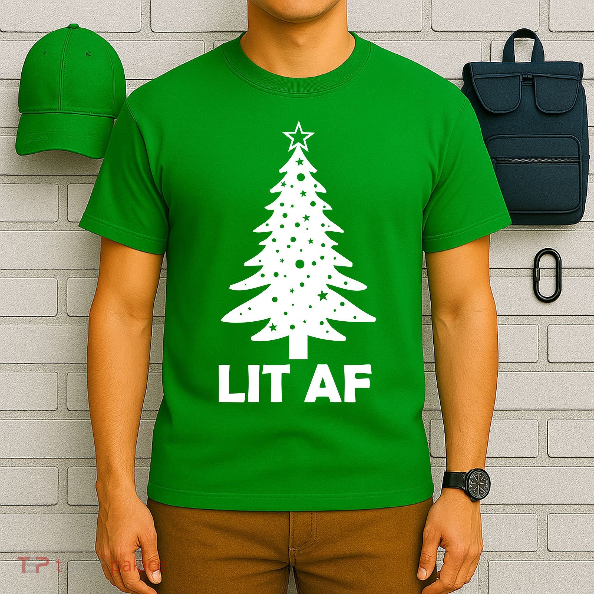 Lit AF Christmas Tree T-Shirt