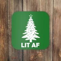 Lit AF Christmas Tree Coaster thumb 0