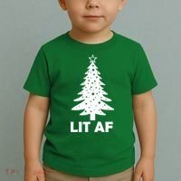 Lit AF Christmas Tree Toddler T-Shirt thumb 2