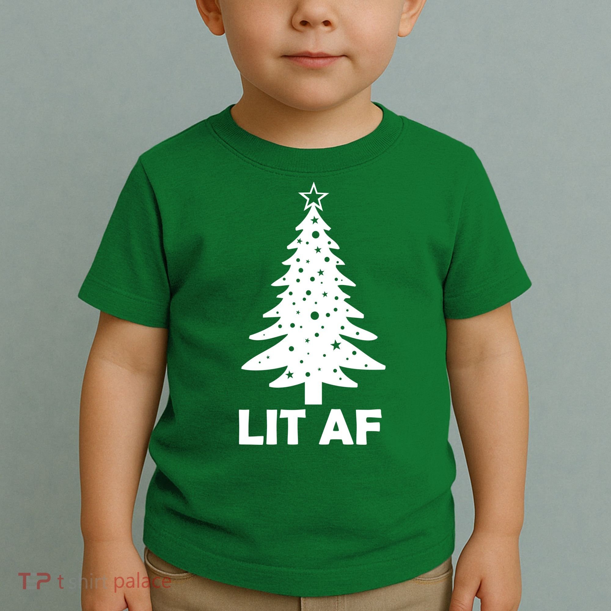 Lit AF Christmas Tree Toddler T-Shirt