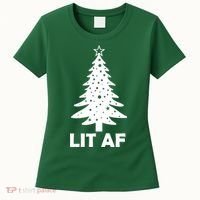 Lit AF Christmas Tree Women's T-Shirt thumb 0