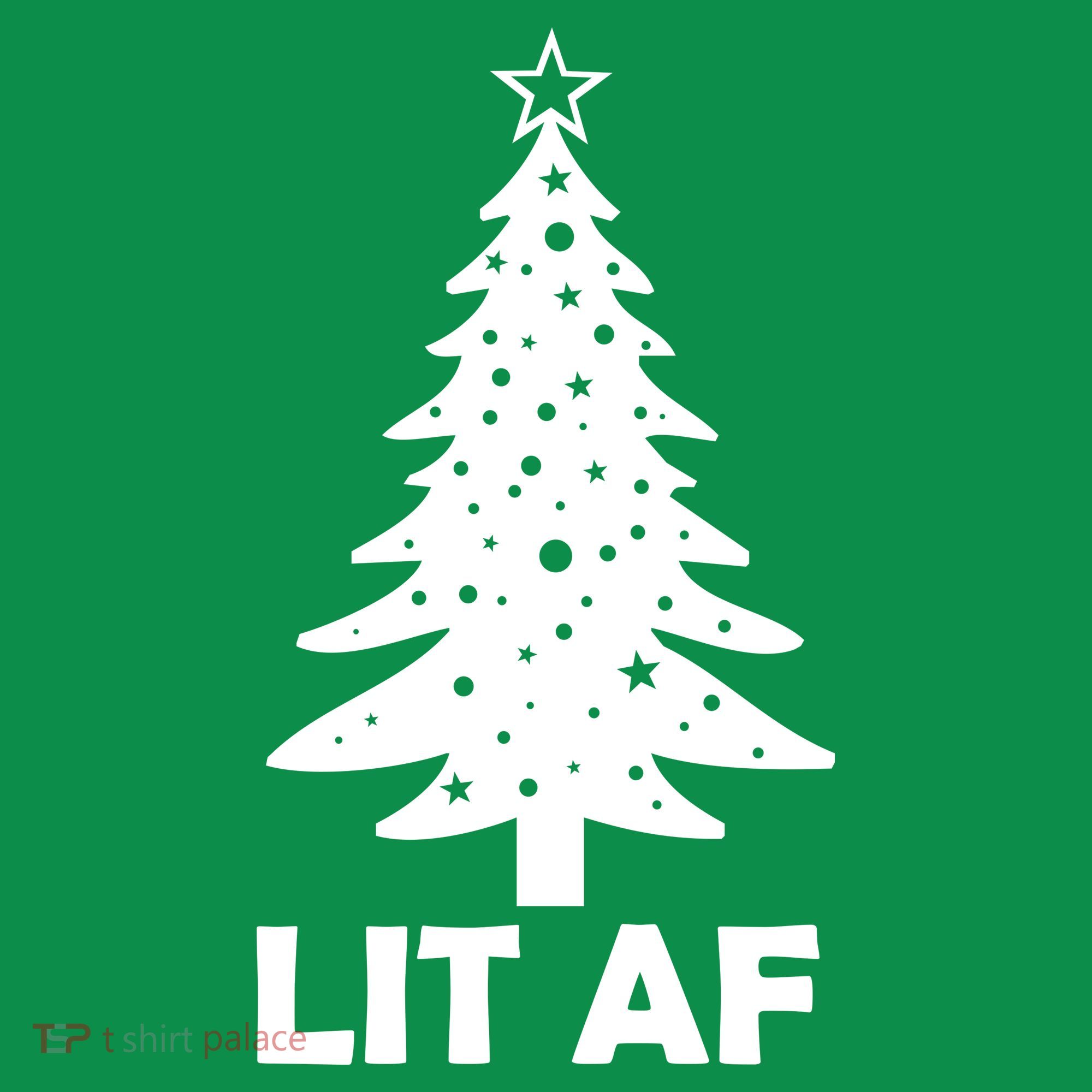 Lit AF Christmas Tree Kids Hoodie
